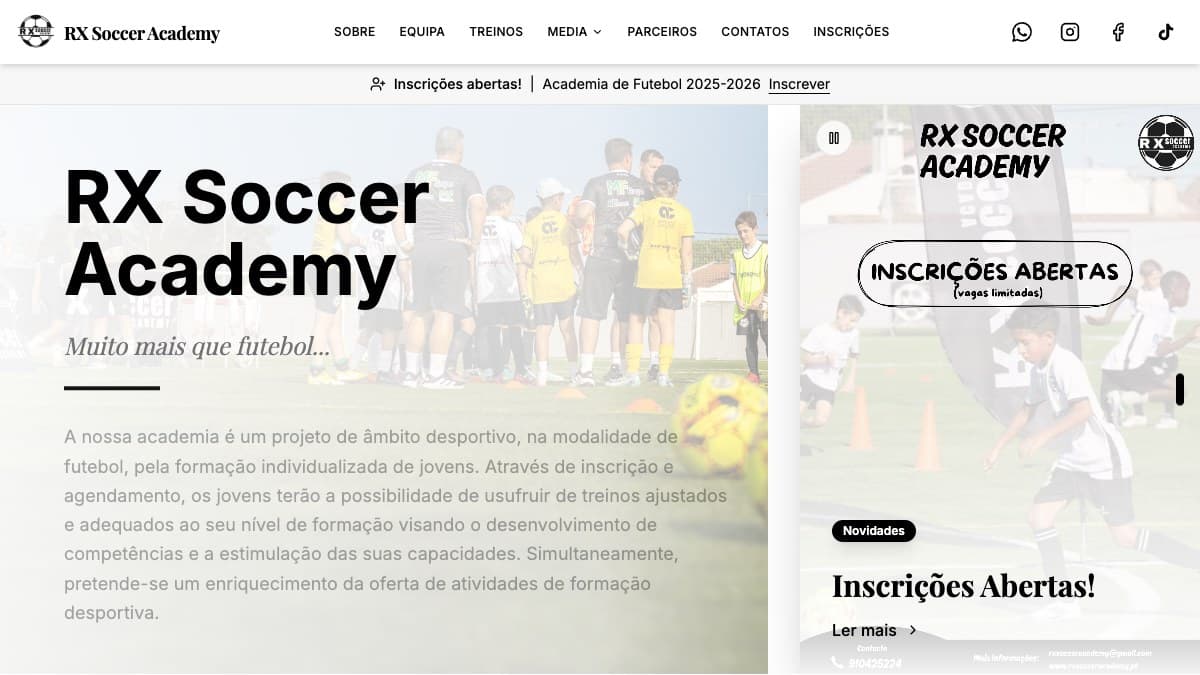 RX Soccer Academy preview
